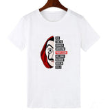 Showtly La Casa De Papel Tshirt Money Heist Tees TV Series EL PROFESOR Streetwear Men T Shirt  House of Paper Oversized Tee Tops