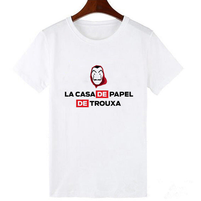 Showtly La Casa De Papel Tshirt Money Heist Tees TV Series EL PROFESOR Streetwear Men T Shirt  House of Paper Oversized Tee Tops