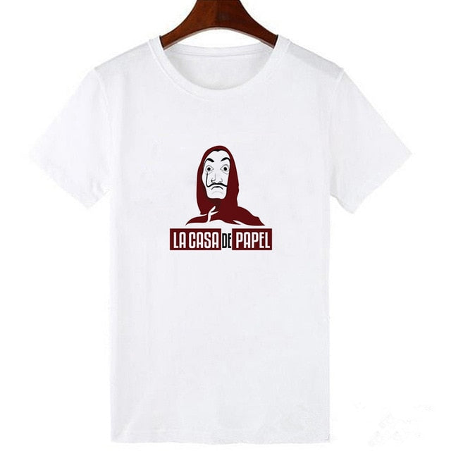 Showtly La Casa De Papel Tshirt Money Heist Tees TV Series EL PROFESOR Streetwear Men T Shirt  House of Paper Oversized Tee Tops