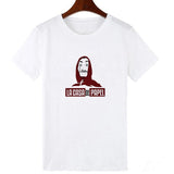 Showtly La Casa De Papel Tshirt Money Heist Tees TV Series EL PROFESOR Streetwear Men T Shirt  House of Paper Oversized Tee Tops