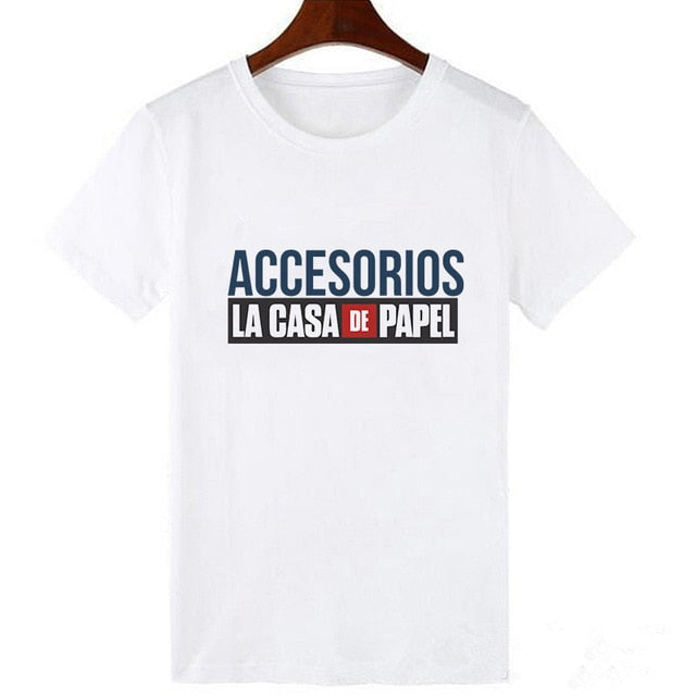 Showtly La Casa De Papel Tshirt Money Heist Tees TV Series EL PROFESOR Streetwear Men T Shirt  House of Paper Oversized Tee Tops