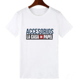 Showtly La Casa De Papel Tshirt Money Heist Tees TV Series EL PROFESOR Streetwear Men T Shirt  House of Paper Oversized Tee Tops