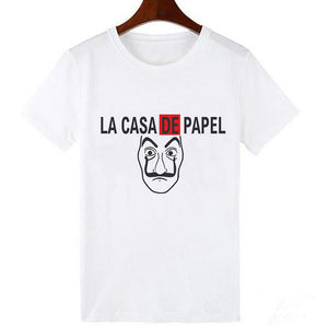 Showtly La Casa De Papel Tshirt Money Heist Tees TV Series EL PROFESOR Streetwear Men T Shirt  House of Paper Oversized Tee Tops
