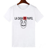 Showtly La Casa De Papel Tshirt Money Heist Tees TV Series EL PROFESOR Streetwear Men T Shirt  House of Paper Oversized Tee Tops