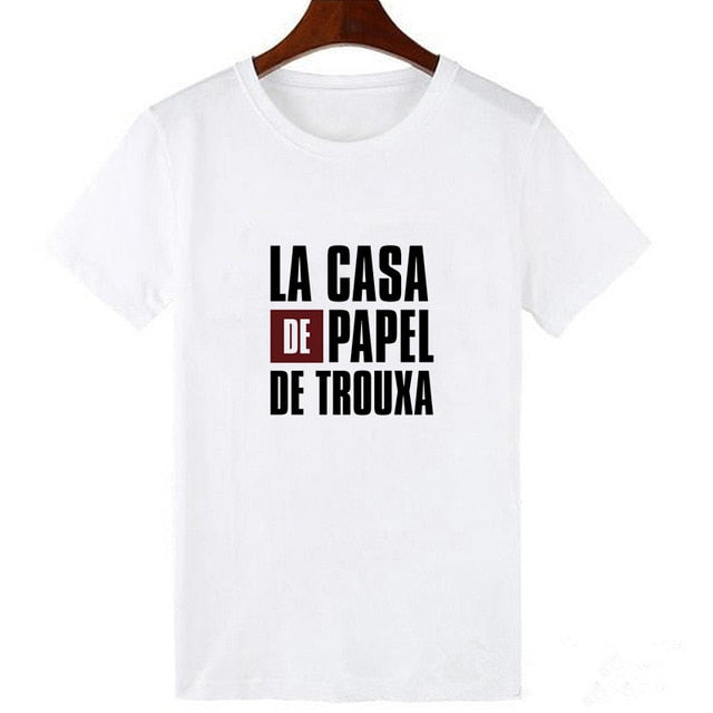 Showtly La Casa De Papel Tshirt Money Heist Tees TV Series EL PROFESOR Streetwear Men T Shirt  House of Paper Oversized Tee Tops