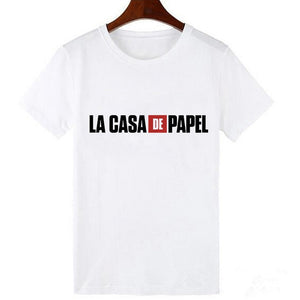 Showtly La Casa De Papel Tshirt Money Heist Tees TV Series EL PROFESOR Streetwear Men T Shirt  House of Paper Oversized Tee Tops