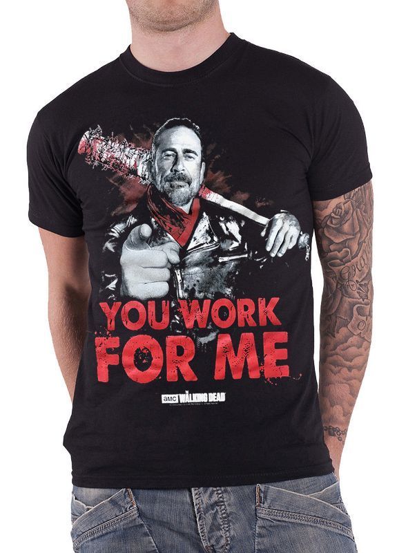 Interesting T Shirts Short T Shirt The Walking Dead You Work For Me Negan E Lucille Maglia Crew Neck Short 012498