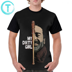 The Walking Dead T Shirt Look At My Dirty T-Shirt Fashion Short Sleeve Funny Graphic Tee Shirt 100 Percent Polyester Tshirt