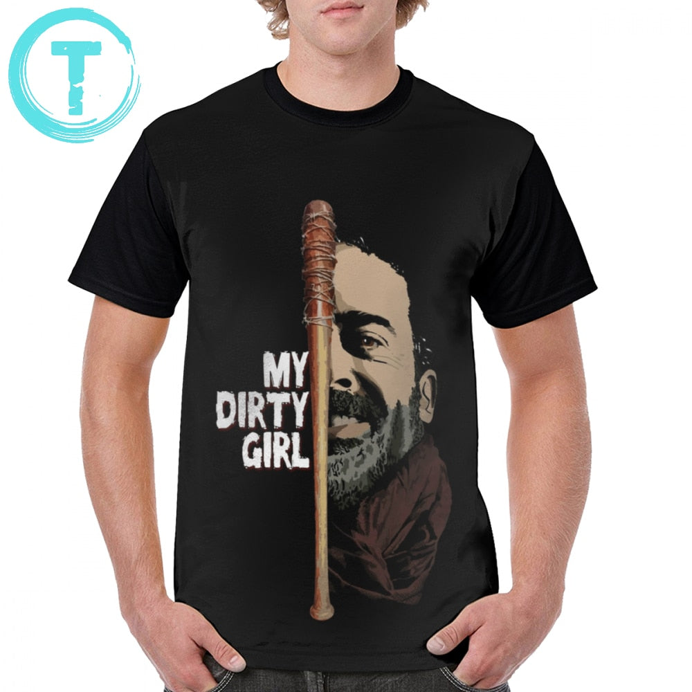 The Walking Dead T Shirt Look At My Dirty T-Shirt Fashion Short Sleeve Funny Graphic Tee Shirt 100 Percent Polyester Tshirt