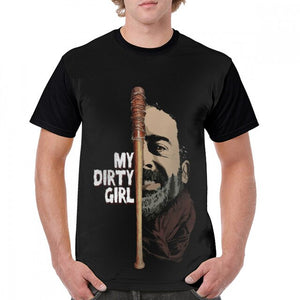 The Walking Dead T Shirt Look At My Dirty T-Shirt Fashion Short Sleeve Funny Graphic Tee Shirt 100 Percent Polyester Tshirt