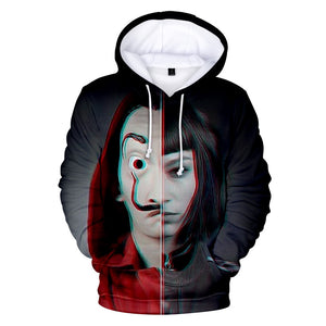 Salvador Dali La Casa De Papel 3D Print Women/men Hoodies Sweatshirts Poleron Hombre Money Heist House of Paper Cosplay Costume