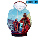 Salvador Dali La Casa De Papel 3D Print Women/men Hoodies Sweatshirts Poleron Hombre Money Heist House of Paper Cosplay Costume