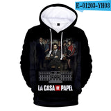Salvador Dali La Casa De Papel 3D Print Women/men Hoodies Sweatshirts Poleron Hombre Money Heist House of Paper Cosplay Costume