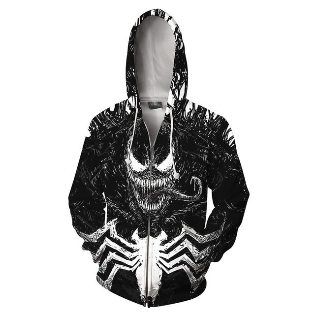 New Movie Joker Cosplay Hoodie Joaquin Phoenix Joker 3D Print Zipper Sweatshirt Fashion Casual Hoodies Men Women Streetwear Coat