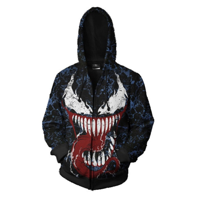 New Movie Joker Cosplay Hoodie Joaquin Phoenix Joker 3D Print Zipper Sweatshirt Fashion Casual Hoodies Men Women Streetwear Coat