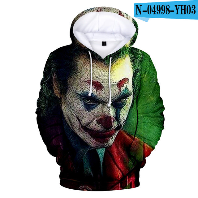Movie joker 2019 Women/Men Hoodies Fashion Casual Hooded Sweatshirt Spring Autumn Male Trend Harajuku Streetwear Hip Hop clothes