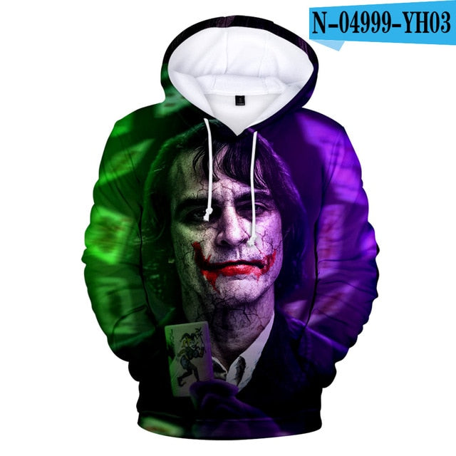 Movie joker 2019 Women/Men Hoodies Fashion Casual Hooded Sweatshirt Spring Autumn Male Trend Harajuku Streetwear Hip Hop clothes