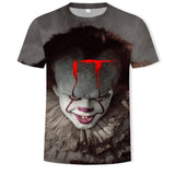 Horror Movie It Penny Wise Clown Joker 3D Print Tshirt Men/Women Hip Hop Streetwear Tee T shirt 90s Boys Cool Clothes Man Tops