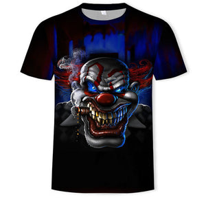 Horror Movie It Penny Wise Clown Joker 3D Print Tshirt Men/Women Hip Hop Streetwear Tee T shirt 90s Boys Cool Clothes Man Tops