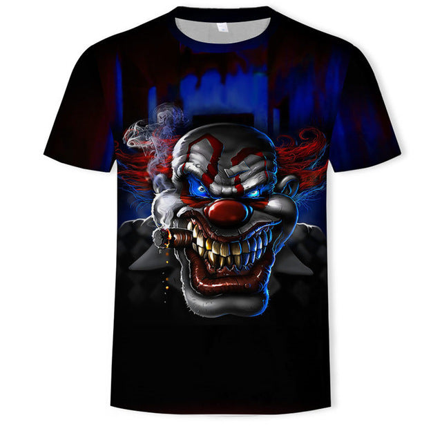 Horror Movie It Penny Wise Clown Joker 3D Print Tshirt Men/Women Hip Hop Streetwear Tee T shirt 90s Boys Cool Clothes Man Tops