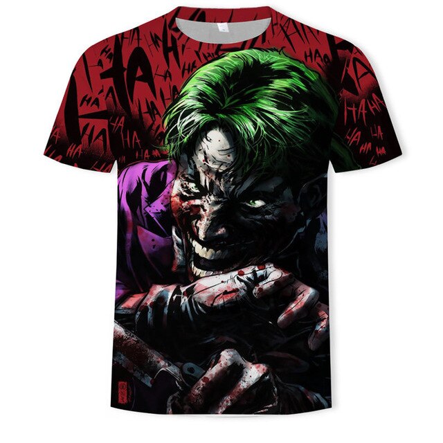 Horror Movie It Penny Wise Clown Joker 3D Print Tshirt Men/Women Hip Hop Streetwear Tee T shirt 90s Boys Cool Clothes Man Tops