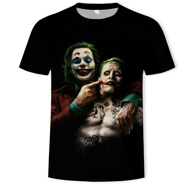 Horror Movie It Penny Wise Clown Joker 3D Print Tshirt Men/Women Hip Hop Streetwear Tee T shirt 90s Boys Cool Clothes Man Tops