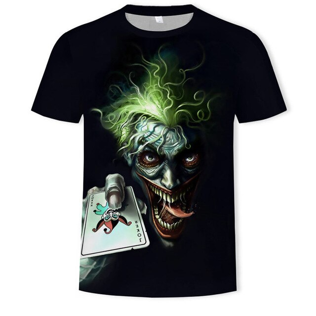 Horror Movie It Penny Wise Clown Joker 3D Print Tshirt Men/Women Hip Hop Streetwear Tee T shirt 90s Boys Cool Clothes Man Tops