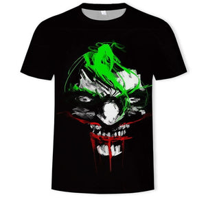 Horror Movie It Penny Wise Clown Joker 3D Print Tshirt Men/Women Hip Hop Streetwear Tee T shirt 90s Boys Cool Clothes Man Tops