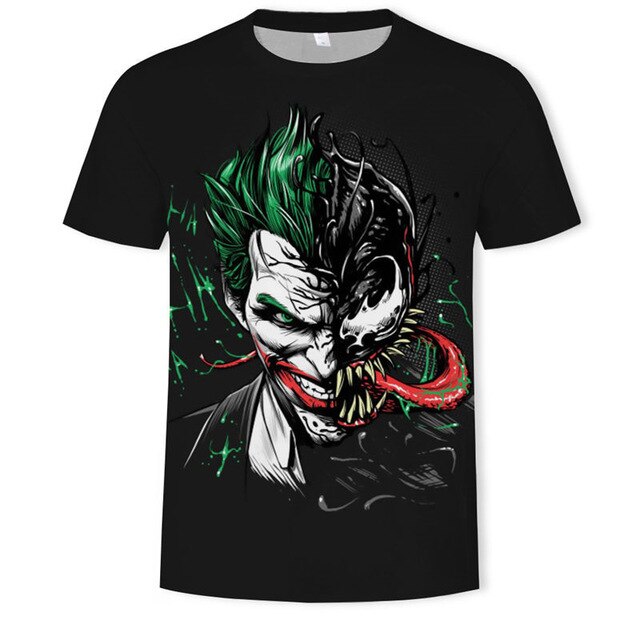 Horror Movie It Penny Wise Clown Joker 3D Print Tshirt Men/Women Hip Hop Streetwear Tee T shirt 90s Boys Cool Clothes Man Tops