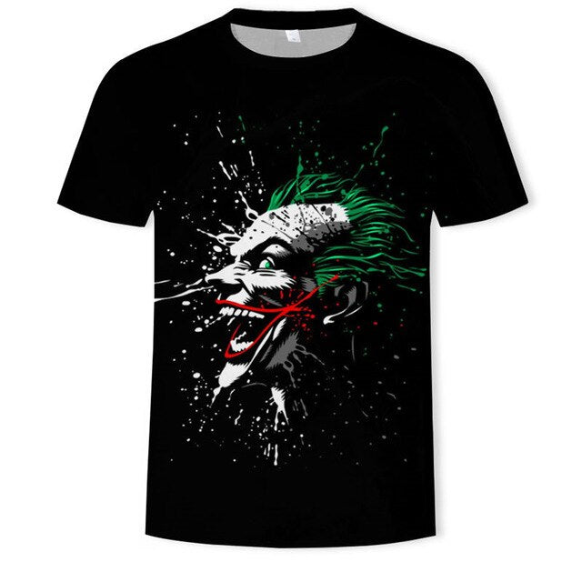 Horror Movie It Penny Wise Clown Joker 3D Print Tshirt Men/Women Hip Hop Streetwear Tee T shirt 90s Boys Cool Clothes Man Tops