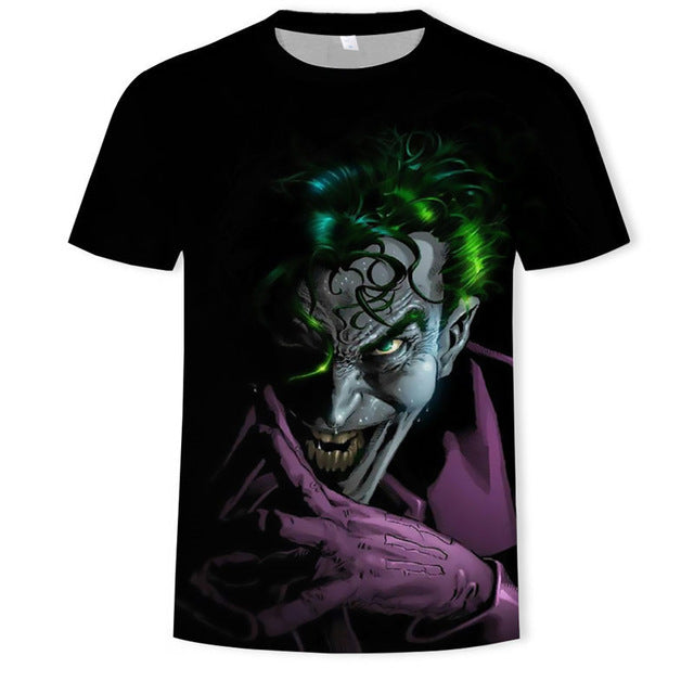 Horror Movie It Penny Wise Clown Joker 3D Print Tshirt Men/Women Hip Hop Streetwear Tee T shirt 90s Boys Cool Clothes Man Tops