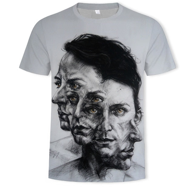 Horror Movie It Penny Wise Clown Joker 3D Print Tshirt Men/Women Hip Hop Streetwear Tee T shirt 90s Boys Cool Clothes Man Tops