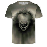 Horror Movie It Penny Wise Clown Joker 3D Print Tshirt Men/Women Hip Hop Streetwear Tee T shirt 90s Boys Cool Clothes Man Tops