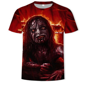 Horror Movie It Penny Wise Clown Joker 3D Print Tshirt Men/Women Hip Hop Streetwear Tee T shirt 90s Boys Cool Clothes Man Tops