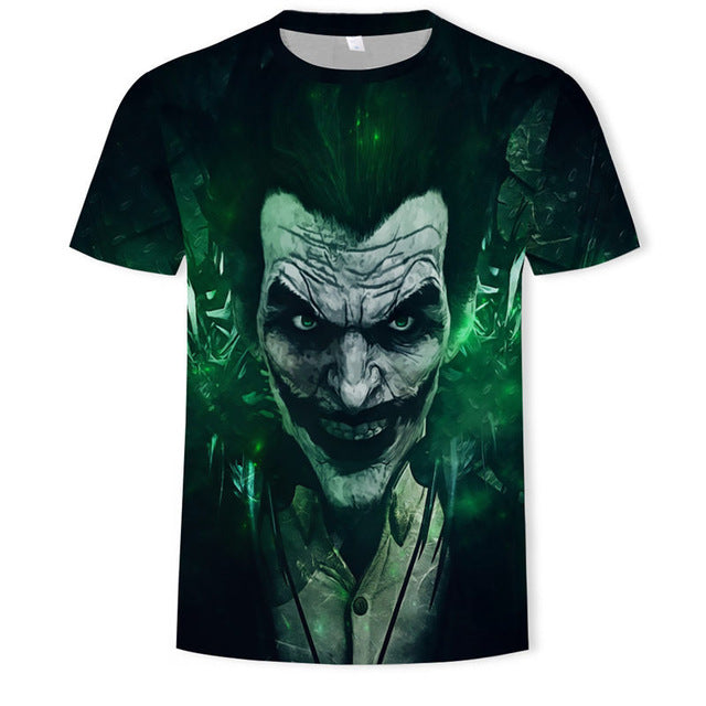 Horror Movie It Penny Wise Clown Joker 3D Print Tshirt Men/Women Hip Hop Streetwear Tee T shirt 90s Boys Cool Clothes Man Tops