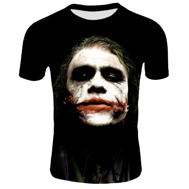 Horror Movie It Clown Tshirt Men/Women Hip Hop Streetwear Tee Cool Clothes Man Tops Joker 3D Print T shirt 2XS-4XL