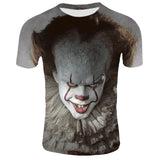 Horror Movie It Clown Tshirt Men/Women Hip Hop Streetwear Tee Cool Clothes Man Tops Joker 3D Print T shirt 2XS-4XL