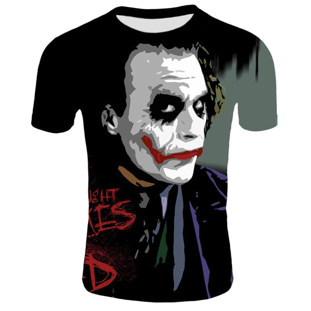 Horror Movie It Clown Tshirt Men/Women Hip Hop Streetwear Tee Cool Clothes Man Tops Joker 3D Print T shirt 2XS-4XL