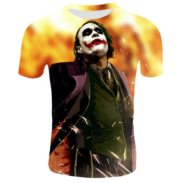 Horror Movie It Clown Tshirt Men/Women Hip Hop Streetwear Tee Cool Clothes Man Tops Joker 3D Print T shirt 2XS-4XL