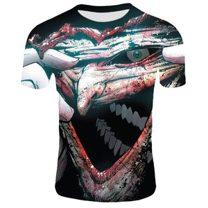 Horror Movie It Clown Tshirt Men/Women Hip Hop Streetwear Tee Cool Clothes Man Tops Joker 3D Print T shirt 2XS-4XL
