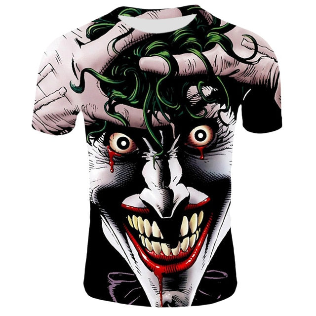 Horror Movie It Clown Tshirt Men/Women Hip Hop Streetwear Tee Cool Clothes Man Tops Joker 3D Print T shirt 2XS-4XL