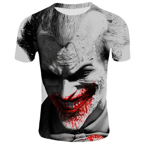 Horror Movie It Clown Tshirt Men/Women Hip Hop Streetwear Tee Cool Clothes Man Tops Joker 3D Print T shirt 2XS-4XL