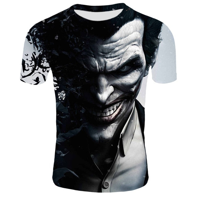 Horror Movie It Clown Tshirt Men/Women Hip Hop Streetwear Tee Cool Clothes Man Tops Joker 3D Print T shirt 2XS-4XL