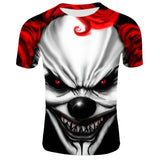 Horror Movie It Clown Tshirt Men/Women Hip Hop Streetwear Tee Cool Clothes Man Tops Joker 3D Print T shirt 2XS-4XL