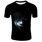 Horror Movie It Clown Tshirt Men/Women Hip Hop Streetwear Tee Cool Clothes Man Tops Joker 3D Print T shirt 2XS-4XL