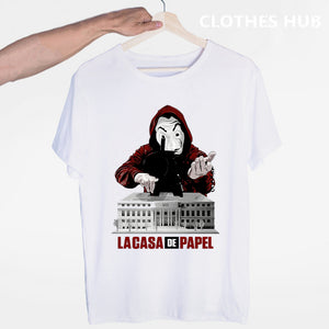 La Casa De Papel T shirt men Funny Design T Shirt Money Heist Tees TV Series Tshirts Men Short Sleeve House of Paper T-Shirt