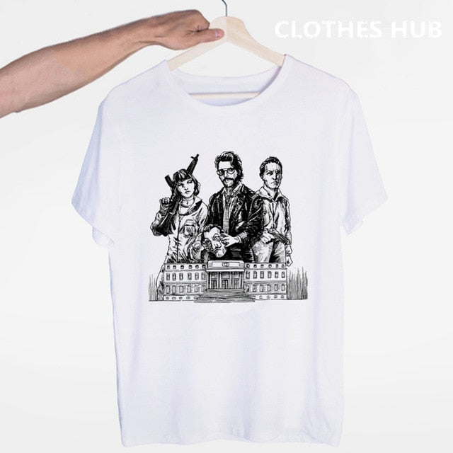 La Casa De Papel T shirt men Funny Design T Shirt Money Heist Tees TV Series Tshirts Men Short Sleeve House of Paper T-Shirt