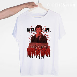 La Casa De Papel T shirt men Funny Design T Shirt Money Heist Tees TV Series Tshirts Men Short Sleeve House of Paper T-Shirt