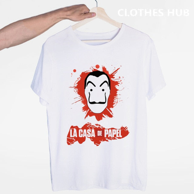 La Casa De Papel T shirt men Funny Design T Shirt Money Heist Tees TV Series Tshirts Men Short Sleeve House of Paper T-Shirt