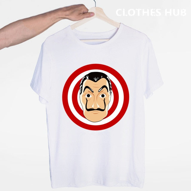 La Casa De Papel T shirt men Funny Design T Shirt Money Heist Tees TV Series Tshirts Men Short Sleeve House of Paper T-Shirt